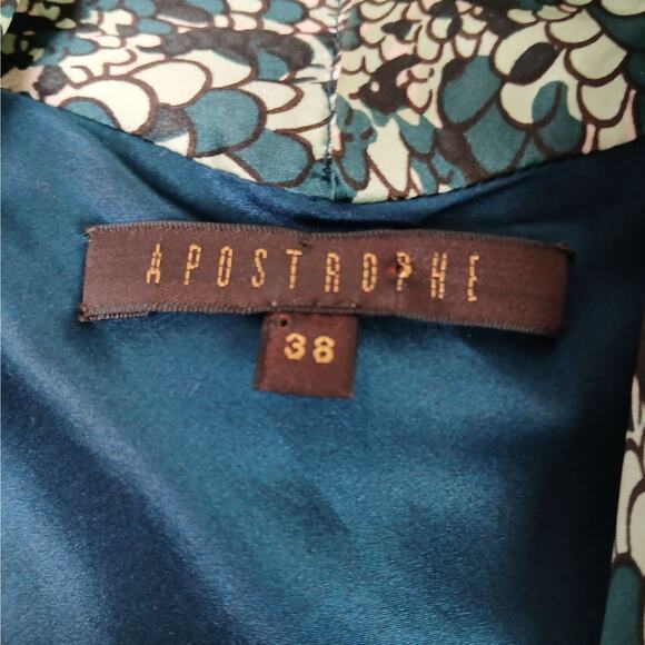 Apostrophe VTG SZ 38/8 100% Silk Slip Dress Gathered V Neck Lined 90s Y2K - Picture 5 of 7